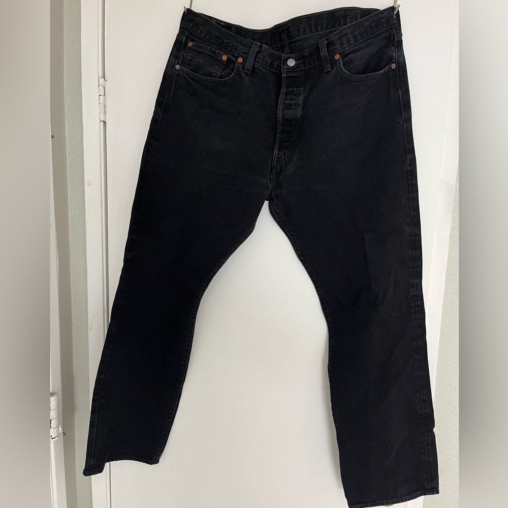 Levi's Men's Straight Jeans - Black 501 Levi’s 40 waist 32 length